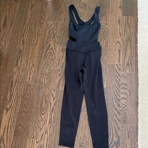Free People Black Cutout High-Waist Jumpsuit!